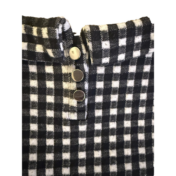 Talbots Sleeveless Top Sabrina Shell Black White Gingham Size Medium - Picture 3 of 9